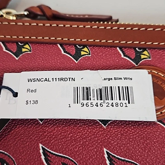 Dooney & Bourke | NWT Women's NFL Large Slim Wristlet Arizona Cardinals - Picture 10 of 10